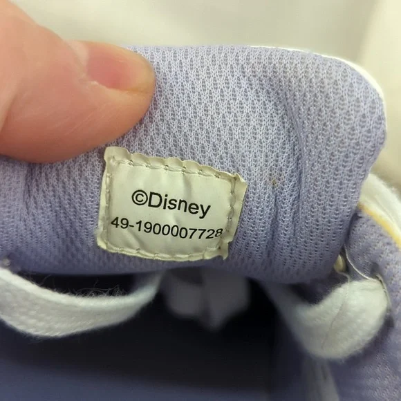 Disney Mickey Mouse sneakers, white & lavender shoes, women's size 9 - Picture 10 of 11